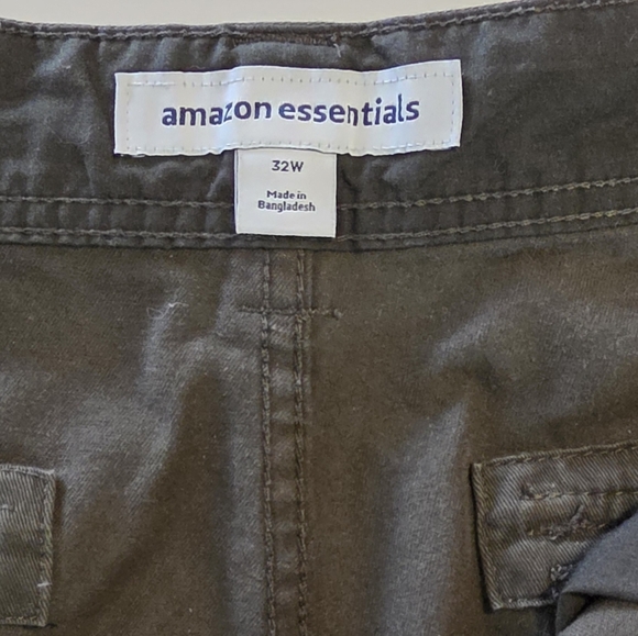 Amazon Essentials Dark Green Cargo Shorts Utility Army Green Shorts - Picture 8 of 16